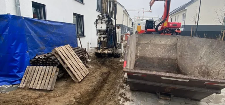 Ausheben von Kanälen im Boden